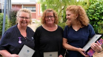 Orbost Regional Health nurses Kate Hammond, Lee-Anne Marshall, and Samantha Osborn were recognised for their excellence and commitment to the Orbost community.